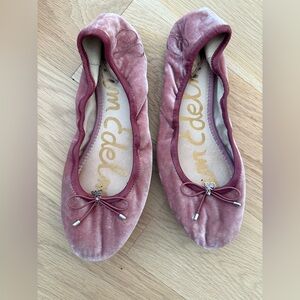 Sam Edelman Mauve Velvet Flats